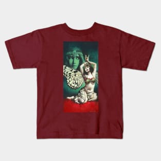 Vintage Butterfly Belly Dancer Kids T-Shirt